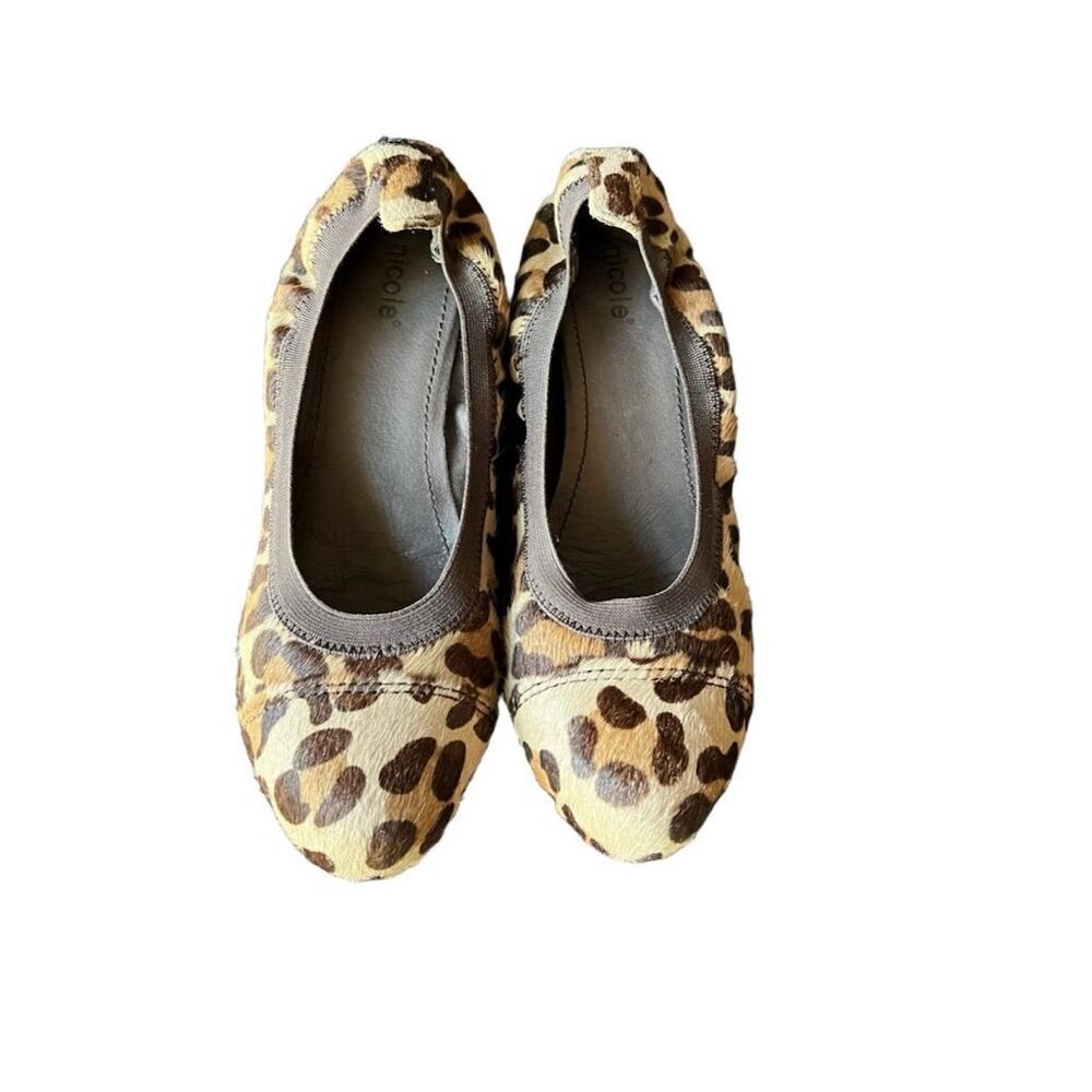 Nicole Miller Women's Ballet Flats Leopard Print Slip-On Round Toe Size 8M - Picture 5 of 11